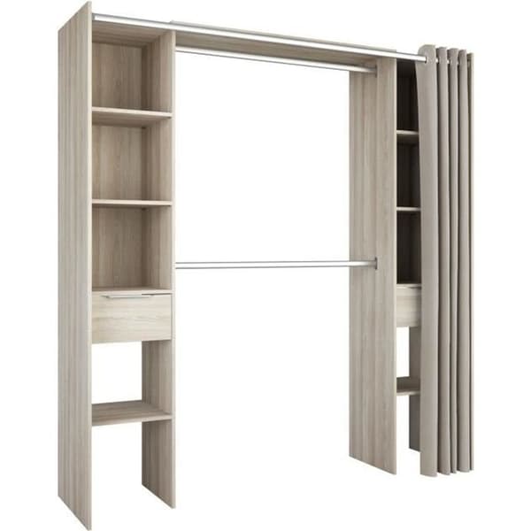 DEMEYERE Dressing kit 2 kolumner + 2 garderober + 2 lådor - Shannon Oak decor - L 115 x D 50 x H 203 cm - DANA