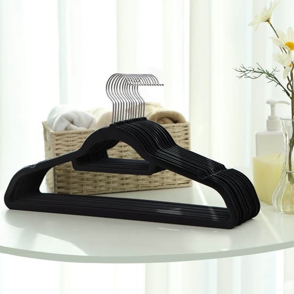 Rootz Velvet Takinripustimet - Liukumattomat ripustimet - Tilaa säästävät ripustimet - Kestävää ABS-muovia - 45 cm x 23,5 cm x 0,6 cm