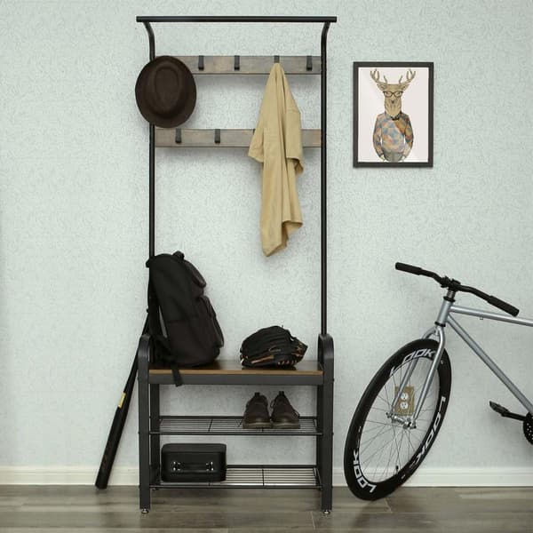 Rootz Vintage garderob med järndrag - Klädställ - Klädställ - Vintagemöbler - Funktionalitet - Hållbarhet - Snygg design - 72cm x 183cm x 33,7cm