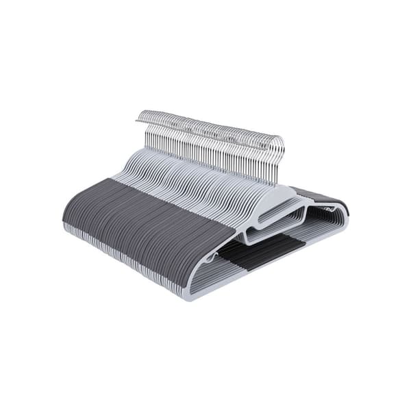 Rootz 50 Pack vaateripustimet - Tilaa säästävät ripustimet - Monitoimiset ripustimet - ABS-muovi - 41,5 cm x 22,5 cm x 0,5 cm