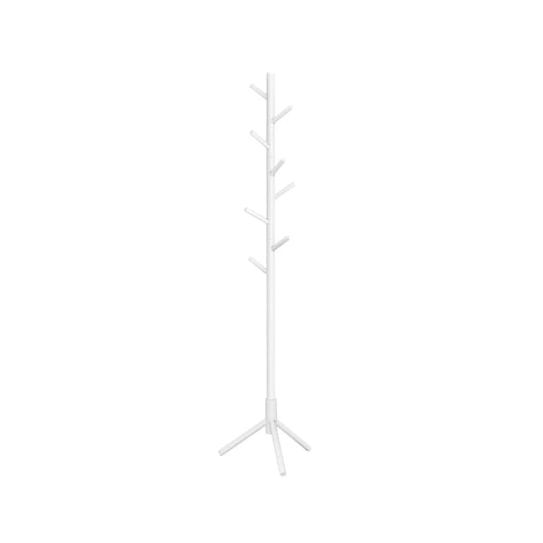 Rootz knageholder - Garderobe - Fritstående knageholder - Stabil base - 8 kroge - Nem montering - Gummitræ - 47cm x 47cm x 175cm