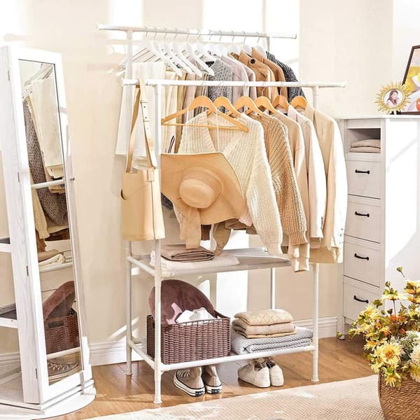 Rootz Morning Stress Relief Tøjstativ - Garderobeholder - Tøjstativ - Jernrør - Ikke-vævet stof - Organiser outfits - Spar tid - Maksimer pladsen - 11