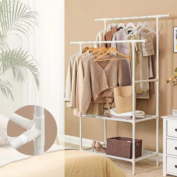 Rootz Morning Stress Relief Tøjstativ - Garderobeholder - Tøjstativ - Jernrør - Ikke-vævet stof - Organiser outfits - Spar tid - Maksimer pladsen - 11