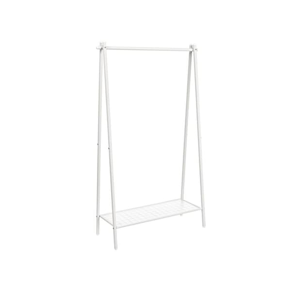 Rootz White Steel Tøjstativ - Tøjstativ - Tøjstativ - Kraftig - Pladsbesparende - Nem montering - 33,5 cm x 92,5 cm x 153 cm