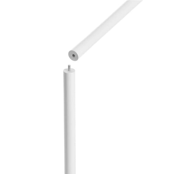 Rootz Takkiteline - Vaatekaappi - Vapaasti seisova vaateteline - Kumipuu - Vakaa pohja - Helppo koota - 38cm x 175cm - Valkoinen