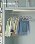 Miniatyrbild 2 av 8: Rootz 30-pack barnklädeshängare - Dove Grey - ABS-plast - Sammet - Metallkrok - Lättvikt - Utrymmesbesparande - Slitstark - 30cm x 20,5cm