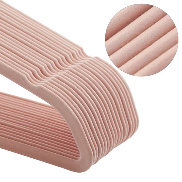 Rootz 20 Pack Velvet vaateripustimet - Rose Gold Ripustimet - ABS-muovi - Metallikoukku - Tilaa säästävä - Liukumaton - 41,5 cm x 21,5 cm x 5 kg Kapas