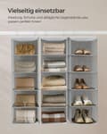 Miniatyrbild 3 av 8: Rootz 2-pack hängande organisatör - Garderobsförvaring - Garderobsarrangör - Ovävt tyg - Bambuinsatser - Metallram - Lättvikt - Platssparande - 30 cm