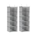 Miniatyrbild 1 av 8: Rootz 2-pack hängande organisatör - Garderobsförvaring - Garderobsarrangör - Ovävt tyg - Bambuinsatser - Metallram - Lättvikt - Platssparande - 30 cm