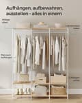 Miniatyrbild 4 av 7: Rootz Klädställ Organizer - Klädställ - Garderobsförvaring - Stålspånskiva - 40cm x 141cm x 180cm