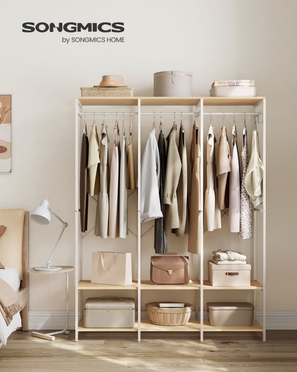 Rootz Klädställ Organizer - Klädställ - Garderobsförvaring - Stålspånskiva - 40cm x 141cm x 180cm
