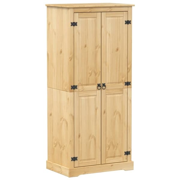 vidaXL klædeskab Corona 76x50x170 cm massivt fyrretræ