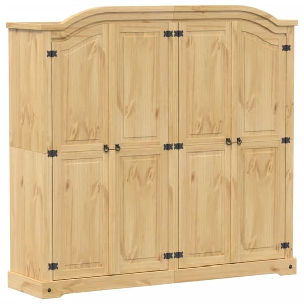 vidaXL klædeskab Corona 194x52x186 cm massivt fyrretræ