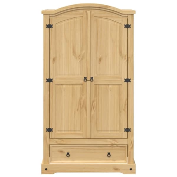 vidaXL Garderob Corona 102x52x186 cm massiv furu