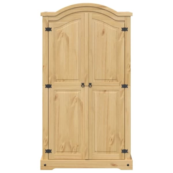 vidaXL klædeskab Corona 102x52x186 cm massivt fyrretræ