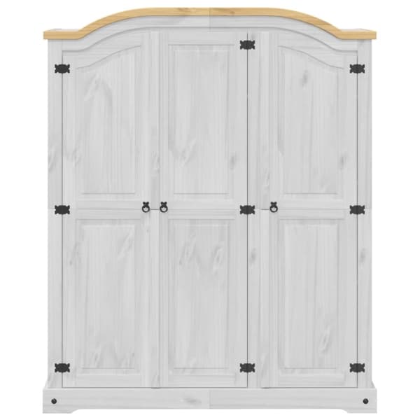 vidaXL Garderobe Corona hvit 151,5x52x186 cm heltre furu