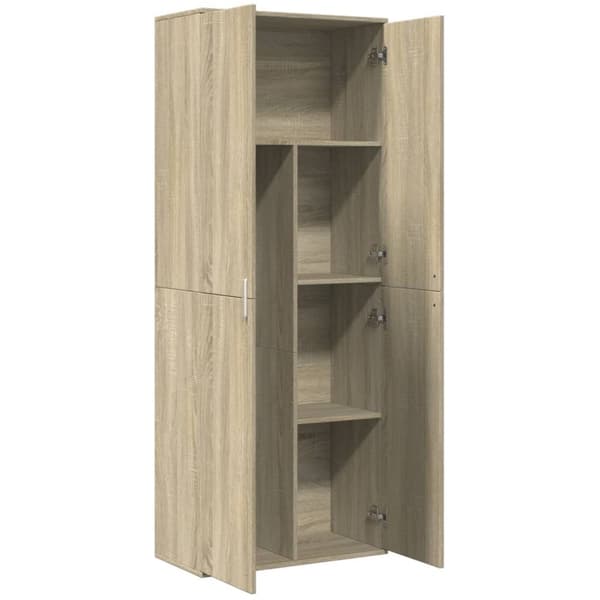 vidaXL højskab 70x35x180 cm konstrueret træ sonoma-eg
