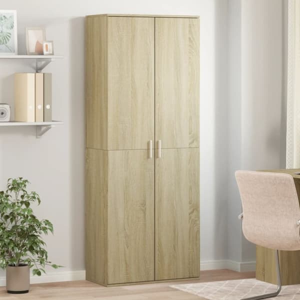 vidaXL højskab 70x35x180 cm konstrueret træ sonoma-eg