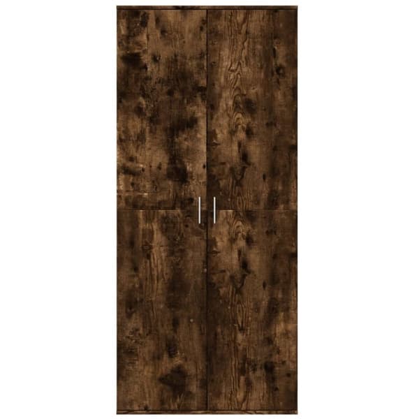vidaXL højskab 80x35x180 cm konstrueret træ røget egetræsfarve