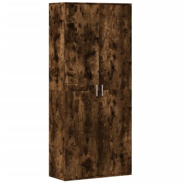 vidaXL højskab 80x35x180 cm konstrueret træ røget egetræsfarve