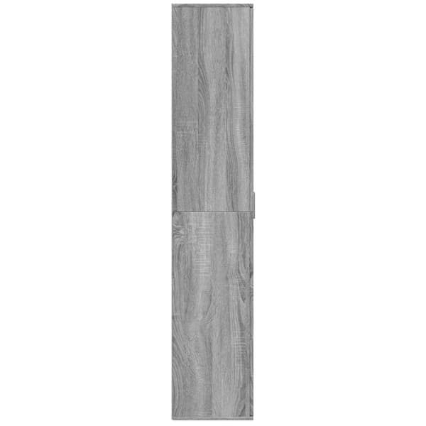 vidaXL højskab 80x35x180 cm konstrueret træ grå sonoma-eg