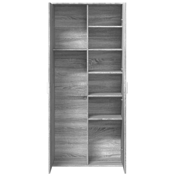 vidaXL højskab 80x35x180 cm konstrueret træ grå sonoma-eg