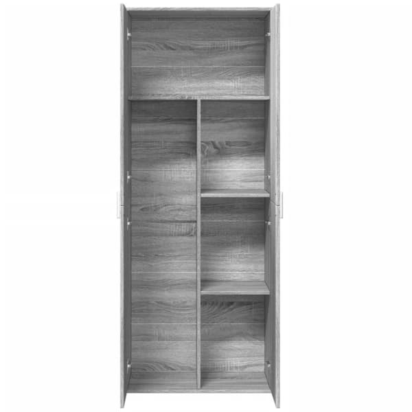 vidaXL højskab 70x35x180 cm konstrueret træ grå sonoma-eg