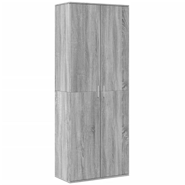 vidaXL højskab 70x35x180 cm konstrueret træ grå sonoma-eg
