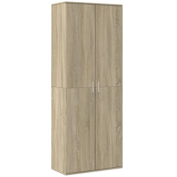 vidaXL Highboard sonoma eik 70x35x180 cm konstruert tre