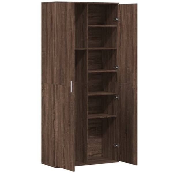 vidaXL Highboard brun eik 80x35x180 cm konstruert tre