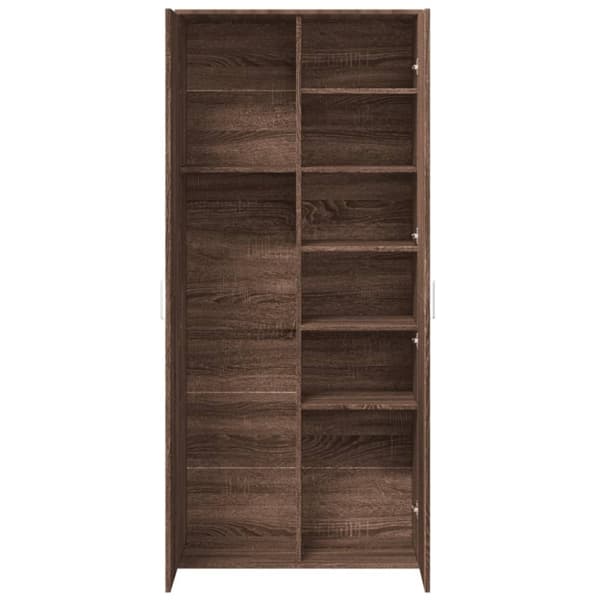 vidaXL Highboard brun eik 80x35x180 cm konstruert tre