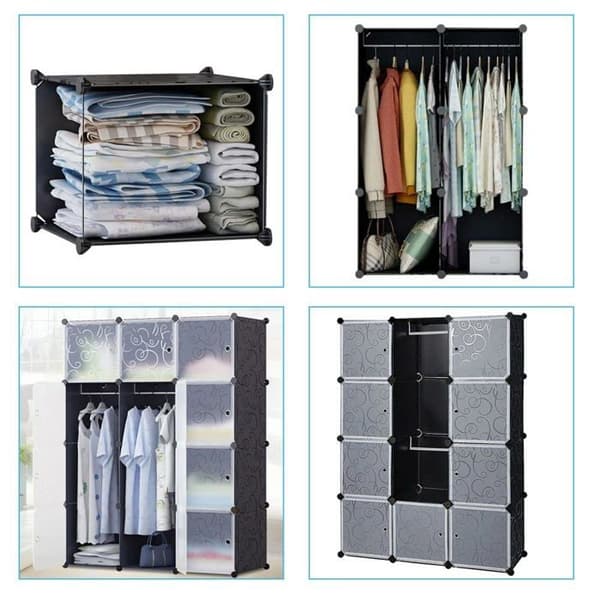 Meerveil Soft Garderob - PPYG001 - Garderob, Plast, Svart, 12 kuber