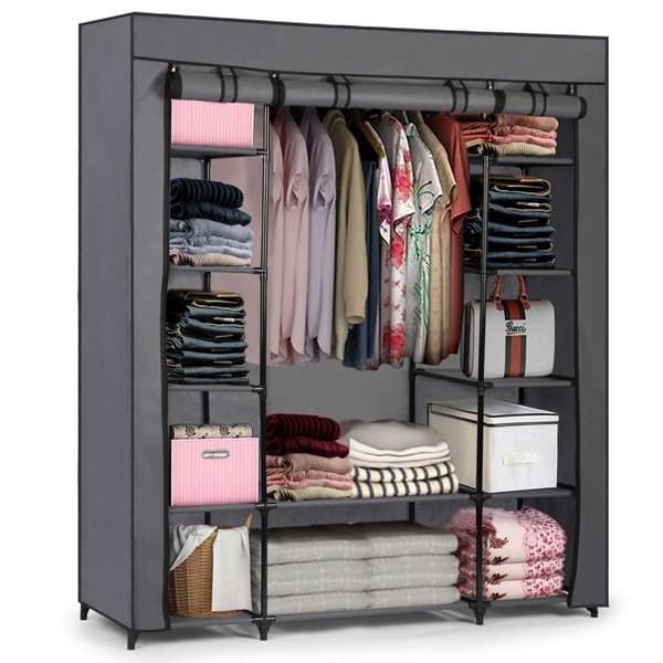Stor Massido tekstilgarderobe - grafit