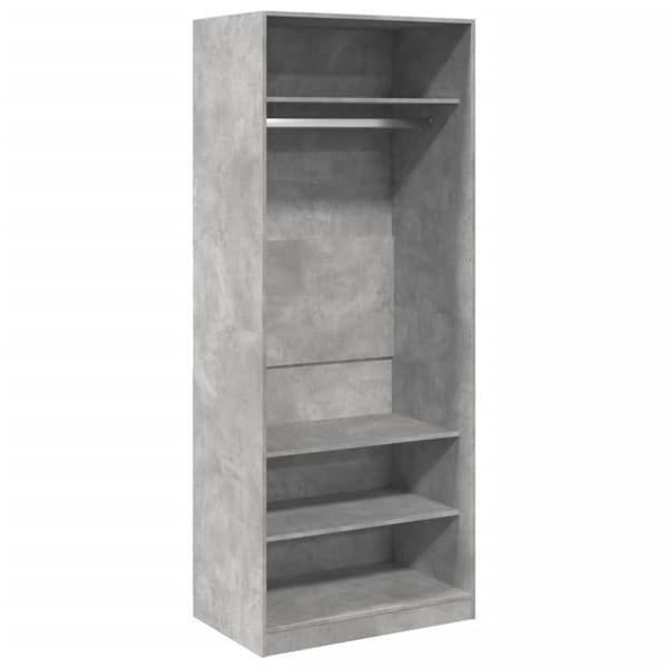 vidaXL Garderobe betonggrå 80x50x200 cm konstruert tre