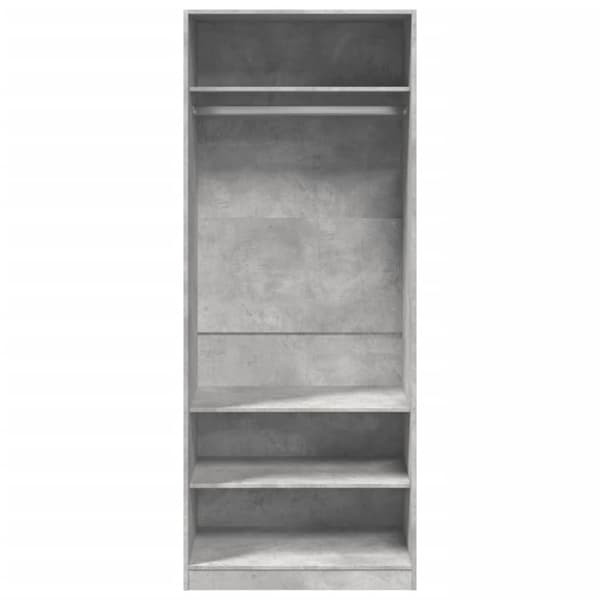 vidaXL Garderobe betonggrå 80x50x200 cm konstruert tre