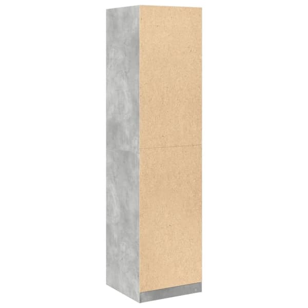 vidaXL Garderobe betonggrå 50x50x200 cm sponplate