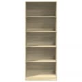 Miniatyrbilde 5 av 11: vidaXL Garderobe sonoma eik 80x50x200 cm konstruert tre