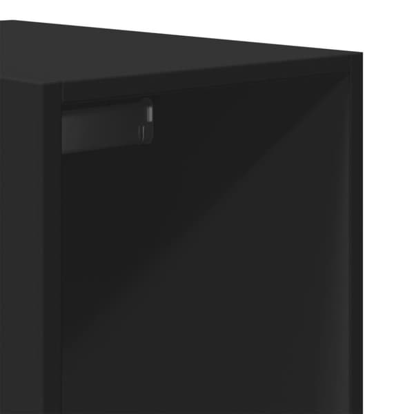 vidaXL Vaatekaappi musta 30x50x200 cm tekninen puu
