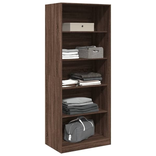 vidaXL Garderobe brun eik 80x50x200 cm konstruert tre