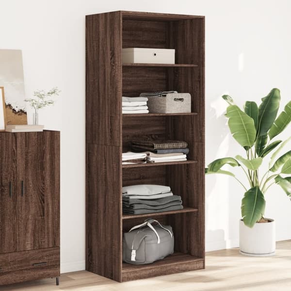 vidaXL Garderobe brun eik 80x50x200 cm konstruert tre