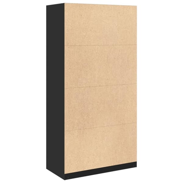 vidaXL Vaatekaappi musta 100x50x200 cm lastulevy