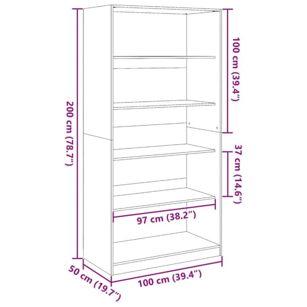 vidaXL Vaatekaappi musta 100x50x200 cm lastulevy