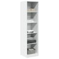 Miniatyrbilde 4 av 10: vidaXL Garderobe hvit 50x50x200 cm konstruert tre