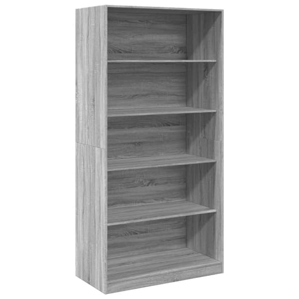 vidaXL Garderobe grå sonoma 100x50x200 cm konstruert tre