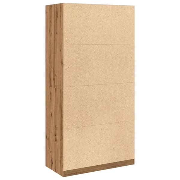 vidaXL Garderobe artisan eik 100x50x200 cm konstruert tre