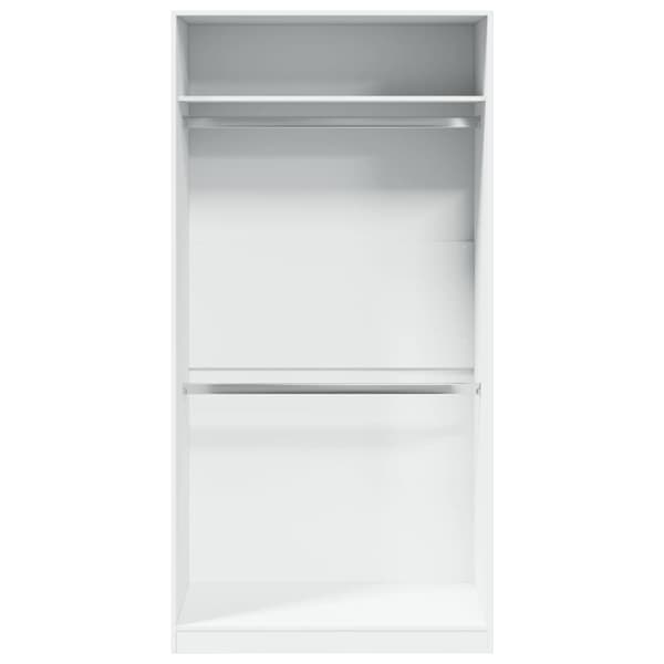 vidaXL Garderobeskap hvit 100x50x200 cm sponplate
