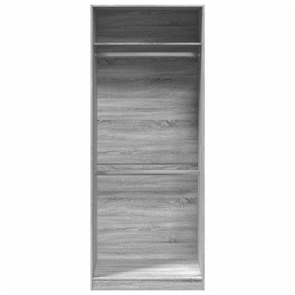vidaXL Garderobe grå sonoma 80x50x200 cm konstruert tre