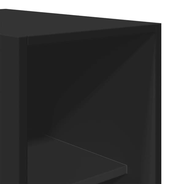 vidaXL Garderobe svart 30x50x200 cm konstruert tre