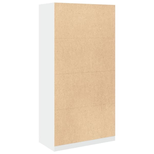 vidaXL klædeskab 100x50x200 cm konstrueret træ hvid