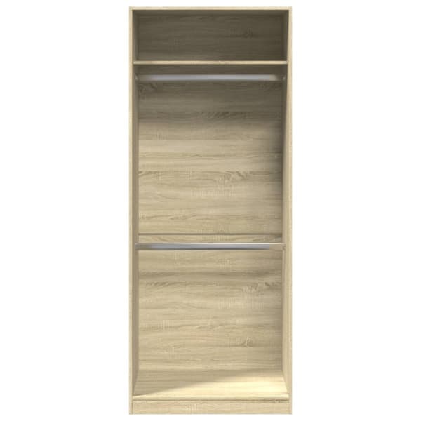 vidaXL klædeskab 80x50x200 cm konstrueret træ sonoma-eg